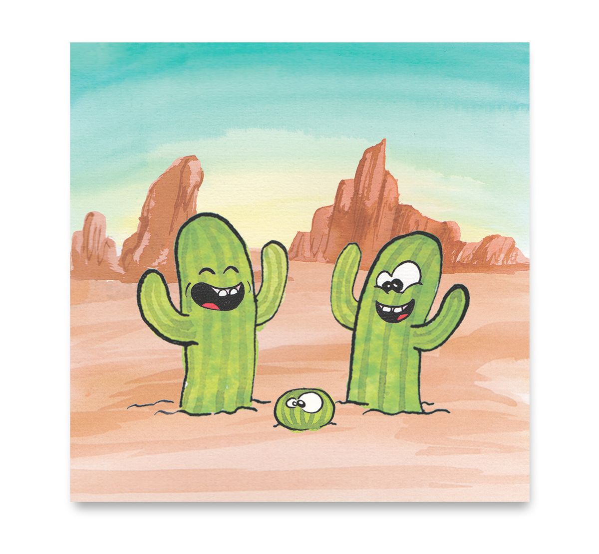 Handgemaakte wenskaart - Kaktus baby - Mags Up Your Mind